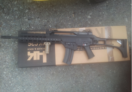 Vendo carabina h&k g36 22lr 
La carabina tiene apenas 20 tiros, como nueva
Incluye cargador de 20 00