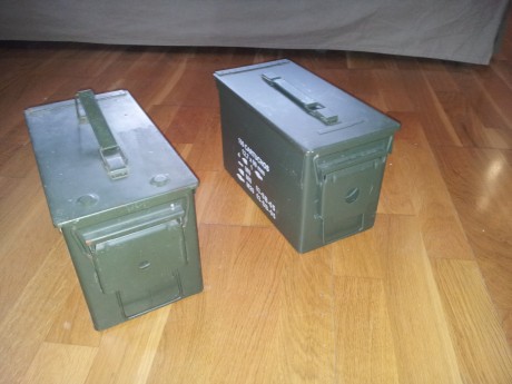 Dispongo de 6 cajas metalicas de municion, estan en buen en estado general y su junta estanca cumple su 02
