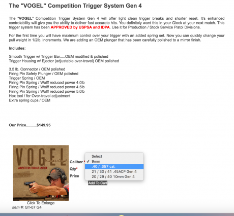    VENDIDO    






GLOCK 17 4 Generación 9mm GATILLO DE COMPETICIÓN

  
BIEN PARA GLOCK GEN $ 17 y 19 00