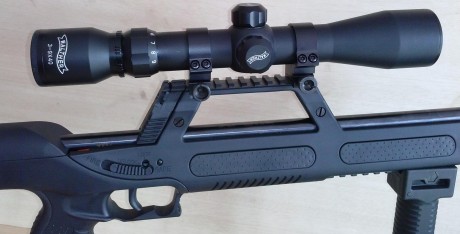 Se vende carabina semiautomática Walther G22 calibre 22lr, prácticamente nueva, color negro mate, dos 12