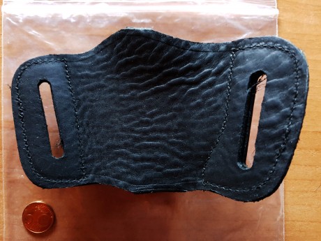  Funda pistola de cuero genuino color negro hecha a mano, original y genuina marca Barsony, hecha en los 01