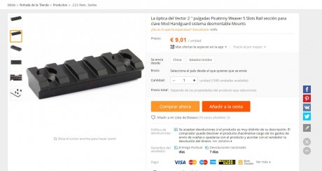 He pedido un bipode en Aliexpress que estaba de oferta y tiene muy buena pinta. Se lo quiero colocar a 32