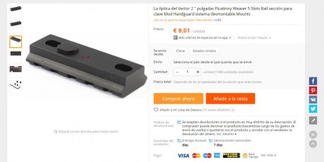 He pedido un bipode en Aliexpress que estaba de oferta y tiene muy buena pinta. Se lo quiero colocar a 31