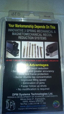 Buenos Dias,
Vendo DPM Recoil System para CZ SP01 SHADOW. Reduce el retroceso en más de un 30%.
Me costó 00