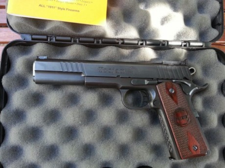 Hola q todos, pongo a la venta mi STI Trojan 45.acp, cañon 6 pulgadas, cargador y maletin original. La 00