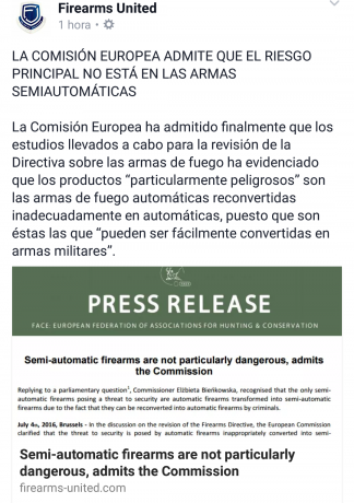 No sé si estais al tanto de esta noticia:

https://ukshootingnews.wordpress.com/2015/11/17/the-eu-will-publish-a-total-semi-auto-rifle-ban-proposal-tomorrow/

Pero 60