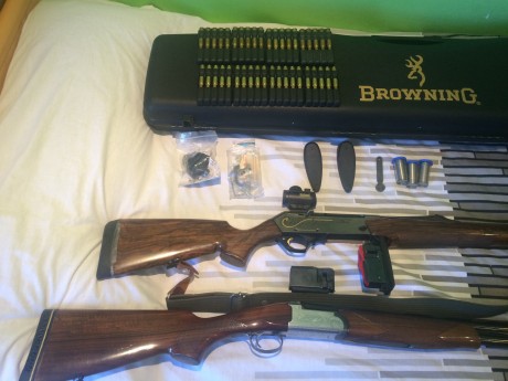 Se vende fn Browning long track modelo new elite con carril para visor holográfico Bushnell con todas 42