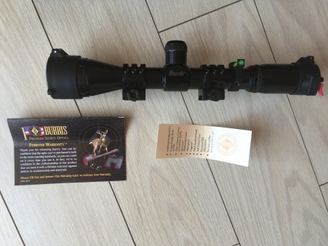 Vendo visor burris de 6x con retícula dot, especial para bench rest caza. Calidad increible, retícula 01