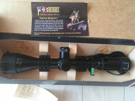 Vendo visor burris de 6x con retícula dot, especial para bench rest caza. Calidad increible, retícula 00