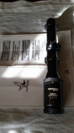 Visor de batida austriaco en buen estado, y con las anillas apel incluidas. Es el modelo Habicht Nova, 02