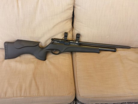 Vendo CARABINA DE AIRE COMPRIMIDO BSA SCORPION SE TACTICAL MULTISHOT 5.5,  está regulada , muy muy precisa. 01