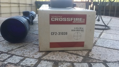 Vendo este visor. Con apenas 3 salidas al campo. 
Vortex crossfire II 4-16x50 bdc death hold. 
Esta nuevo 31