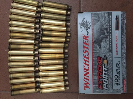 Vendo vainas de diferentes calibres.
54 vainas 300 Winchester Magnum (varias marcas,Winchester-norma)30€ 02