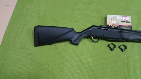 Se vende rifle semiautomático Browning long track composite,culata sintetica calibre 300wm,monturas desmontables 01
