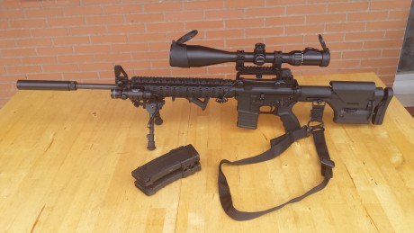 Vendo AR15 en calibre 222rem, cañón bull barrel de 20,5". 
No se ha usado nunca, está nuevo, ni un 02