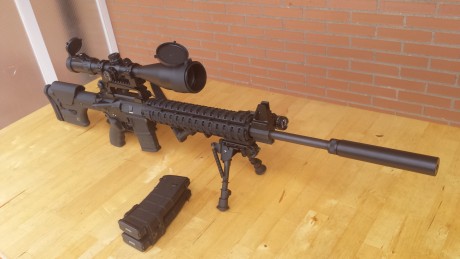 Vendo AR15 en calibre 222rem, cañón bull barrel de 20,5". 
No se ha usado nunca, está nuevo, ni un 40