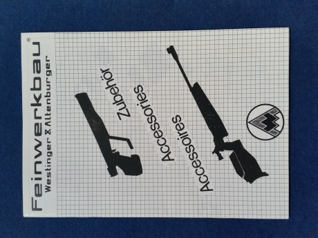 VENDIDA.....PISTOLA DE PRECISIÓN  FEINWERKBAU  100++++++++++475 €   CON PORTES  Decir  FEINWERKBAU es 42