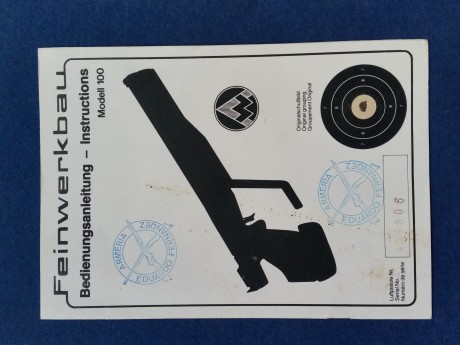 VENDIDA.....PISTOLA DE PRECISIÓN  FEINWERKBAU  100++++++++++475 €   CON PORTES  Decir  FEINWERKBAU es 41