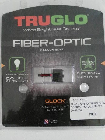 Buenas tardes,

Vendo miras de fibra Truglo para Glock
Compatible con los modelos 17,19,22,23,24,26,27,33,34,35,37,38 00