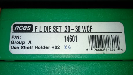 Vendo Dies Rcbs del 30-30  +187 Vainas con una única recarga (ese es todo el uso que tienen los dies).

 00