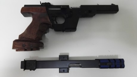 VENDO PISTOLA WALTHER GSP 22, MODELO CLASICO CON CARRO MODELO EXPERT DEL 32, EN PERFECTAS CONDICIONES, 02