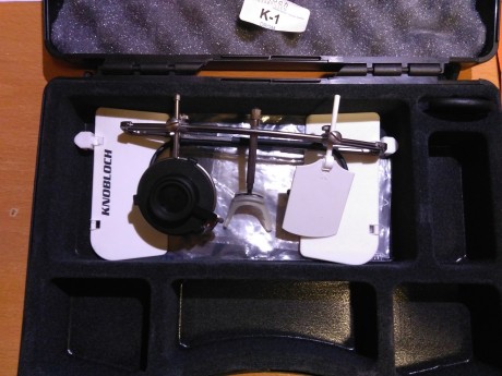 Gafas especiales para tiro de precisión Knobloch K1. Equipadas con tapaojos, disco opaco y diafragma. 00