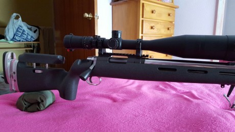 Hola un amigo pone a la venta un maquinon para FTR por falta de uso:  Acción Remington con cañon Lothar 02