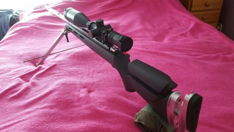 Hola un amigo pone a la venta un maquinon para FTR por falta de uso:  Acción Remington con cañon Lothar 01