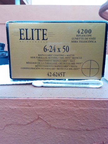 vendo visor bushnell elite 4200 tactical 6-24x50
tubo de 30,reticula mil-dot en segundo plano focal,etc.
el 20
