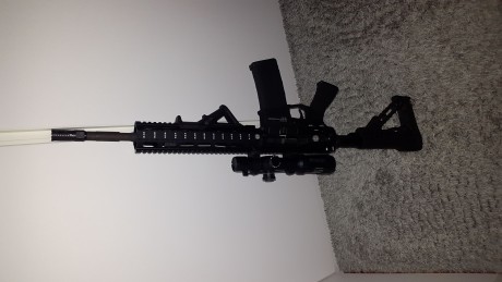 Vendo AR15 Astra stg4 cal. 222 con cañon de 14.6"
Lleva montado un visor TACTICO BUSHNELL holográfico 01