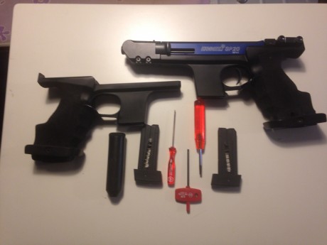 Vendo Hammerli SP 20 RRS .22LR con cacha de zurdo y diestro. Regulación alza de 5mm Punto de mira integral 01