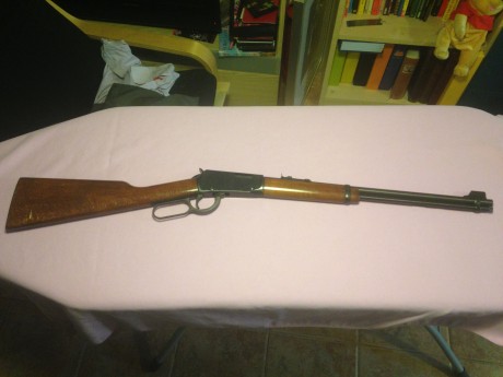 Vendo carabina ERMA calibre .22LR tipo WINCHESTER. Capacidad de cargador 16 cartuchos +1. Muy bien cuidada. 01