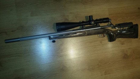 Savage 12 Palma con carril 20 moa.

Calibre 308 Win.

Precio: 900 euros + envío.

Posibilidad de Visor 00