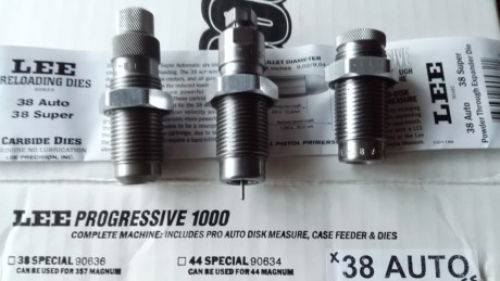 Vendo 3 dies 38 AUTO de la marca Lee a estrenar , pues me vinieron en una prensa progresiva nueva que 00