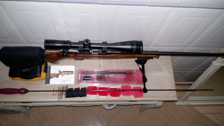 CERRAR, VENDIDA, GRACIAS. Vendo carabina CZ 452-2E ZKM Standard Cal 22Lr y los siguientes accesorios:
REBAJADO: 10