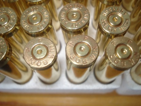 Muy buenas, vendo 200 vainas del .308W con 1 tiro y pasadas por tumbler, 147 Hornady Match y .308W con 00