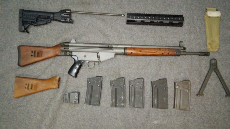 Buenos días
vendo CETME "C" calibre 307 W, en perfecto estado con los siguientes accesorios.
- 02