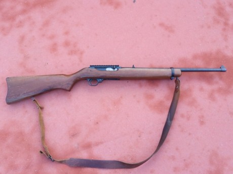 Un compañero mia quiere vender este pequeño rifle (pequeño pero matón...jeje).

Se trata de un Ruger modelo 02