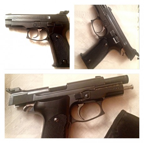 Vendo pistola Astra a80 9 mm parabellum, está bien y funciona perfectamente, la entrego con dos cargadores, 00