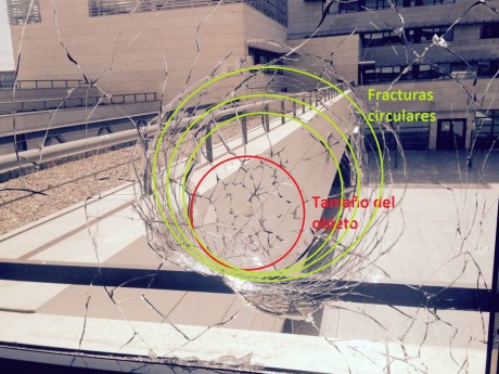   En varios edificios del campus científico de Cantoblanco se han registrado varios impactos de proyectiles 170