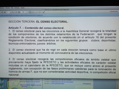 El próximo 9 de enero (lunes)  tenemos las elecciones de la Federación Española.

  VOTO PRESENCIAL.- 20