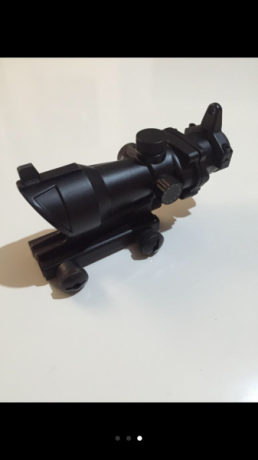 Visor para arma larga, con torreta para cambiar de miras, 4 de punto rojo y 4 de punto verde con diferentes 02