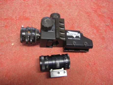 Hola, en venta diopter y tunel anschutz, con polarizador y con iris de colores y elevadores, precio 400 00