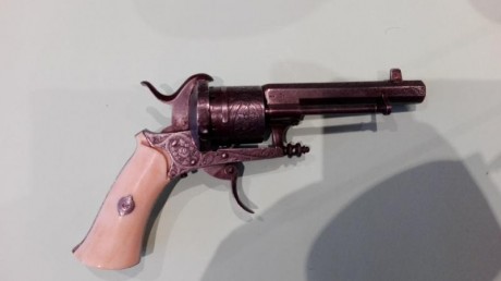 vendo revolver lefaucheux en muy buen estado de conservacion original calibre 7mm año aprox 1869 fabricacion 01