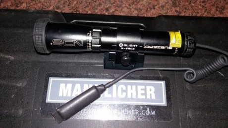 Linterna de laser verde ND3 SUBCERO pulsador remoto y BASE magnética OLIGHT.
Usado pero en perfecto funcionamiento.
Precio 01