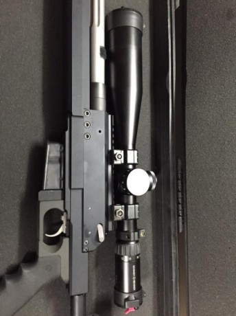 Vendo UNIQUE FMR RS1 SNIPER del calibre 308. 
Con gatillo JEWELL.
Con funda de cuero para el cerrojo.
Con 00