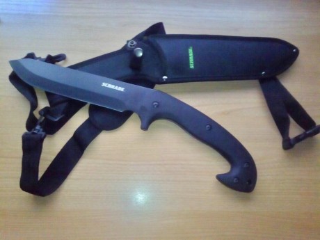 Acero 1070, mango en TPE, funda en nylon con inserciones en goma, Nuevo sin usar. Modelo schrade 43 "Jessica 00
