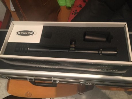 Buenas noches:

Vendo visor Weaver T-36 retícula Finecrosshair 1/8 moa Dot, resumiendo es la del puntito, 02