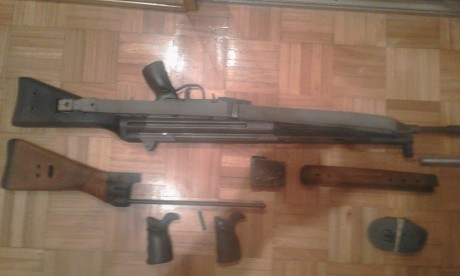 Vendo Cetme C, calibre 307 Win., va con dos cargadores uno de tres y otro de cinco, correa de tres puntos, 01