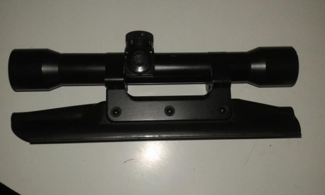 Vendo visor militar O.I.P.  para Fusil FAL reglamentario con base y anillas fabricado especialmente  para 00
